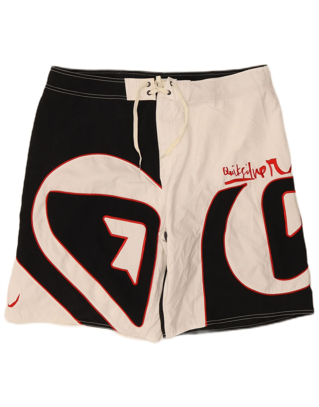 Męskie spodenki kąpielowe Quiksilver z grafiką XL, czarny, poliester z blokami kolorów