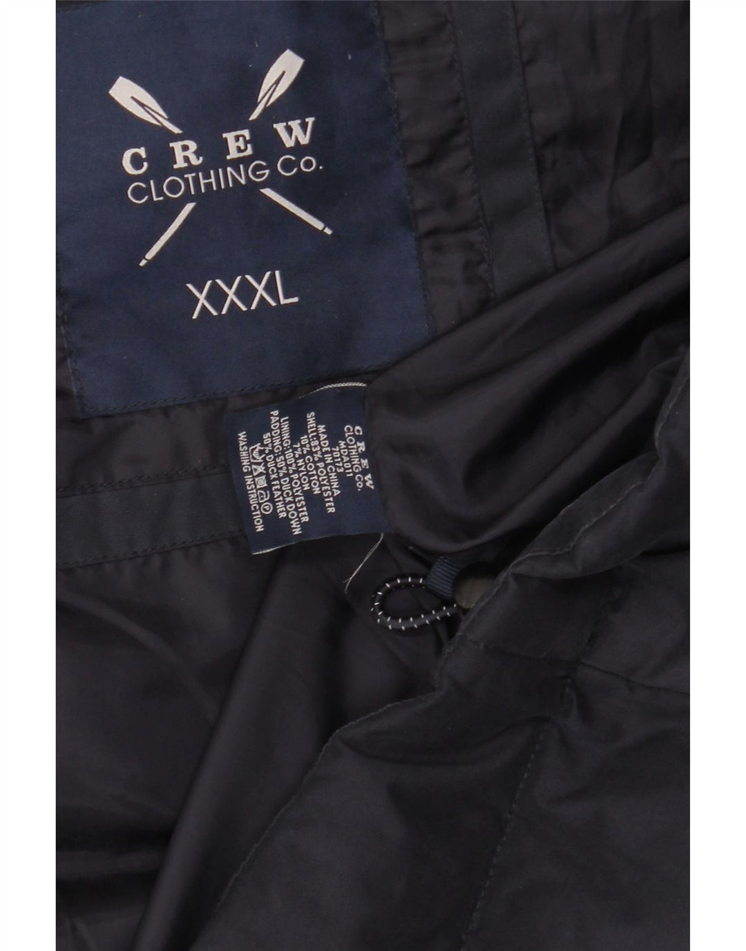 Crew Clothing Męska wyściełana kamizelka UK 46 3XL Granatowy poliester