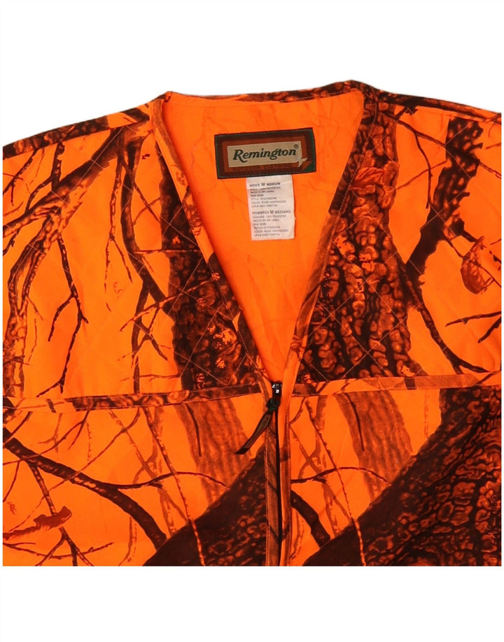 Męska kamizelka użytkowa Vintage UK 38, średni pomarańczowy kamuflaż, poliester