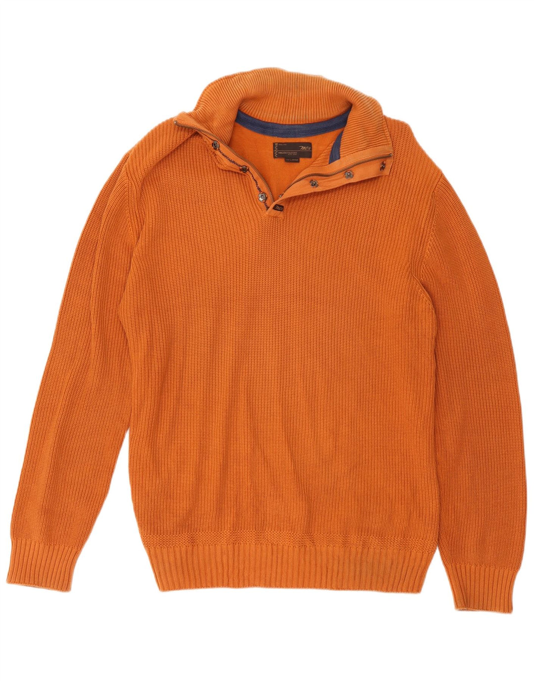 Marlboro Classics Męski sweter z zamkiem błyskawicznym 2XL Pomarańczowa bawełna