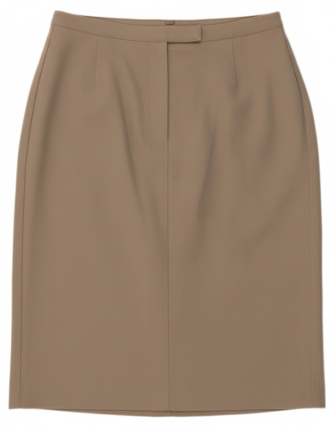 BENETTON Womens Pencil Skirt IT 42 Medium W28  Beige Cotton