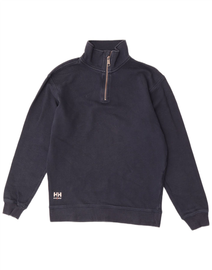 Helly Hansen Męski sweter z zamkiem błyskawicznym, średni granatowy, bawełniany