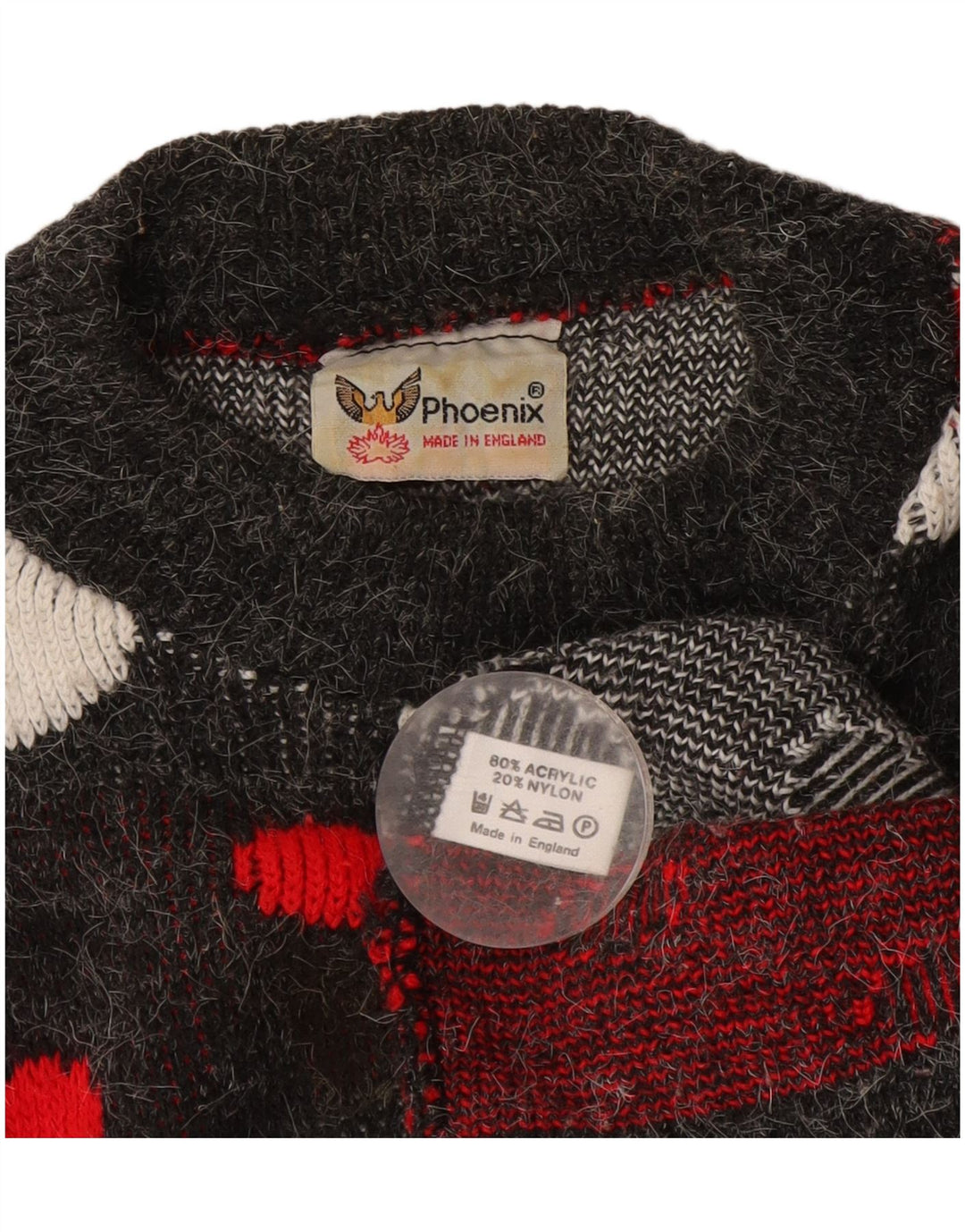 Damski sweter z golfem Phoenix UK 16, duży, szary w kropki