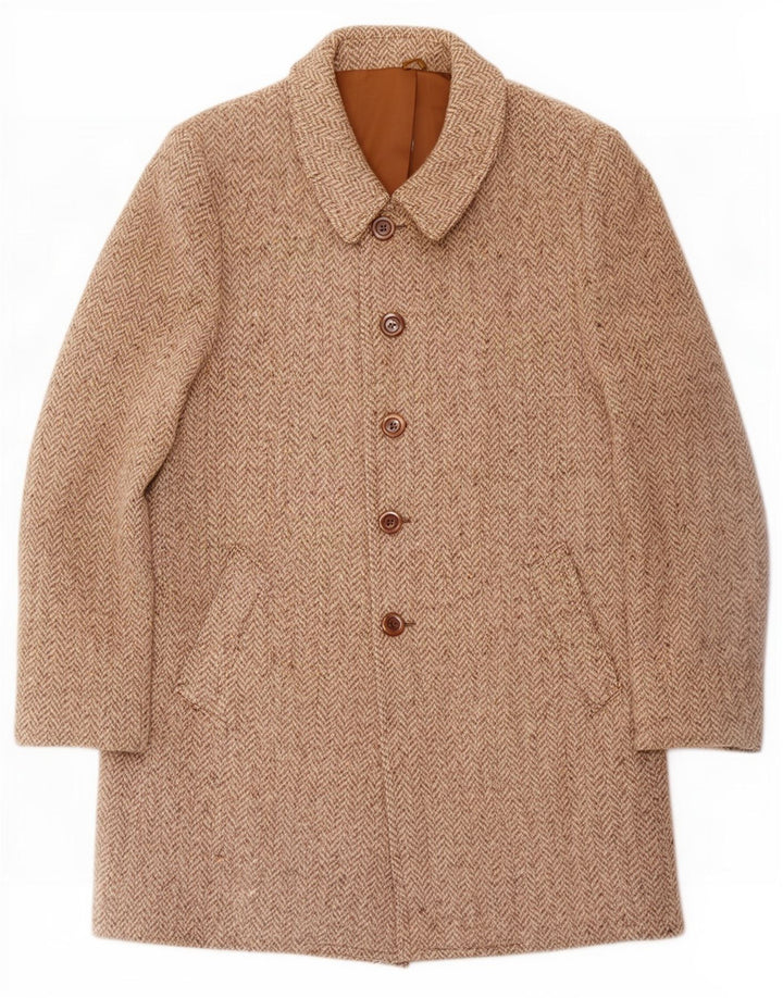 Płaszcz męski Vintage UK 36 Small Beżowy w jodełkę
