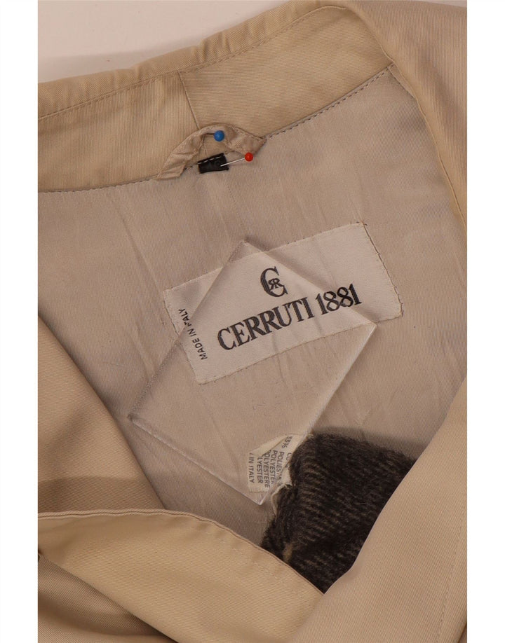 Płaszcz męski Cerruti 1881 IT 46 Small Beżowa bawełna