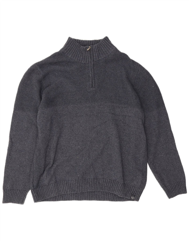 Męski sweter z zamkiem Weird Fish, 2XL, granatowy, poliester