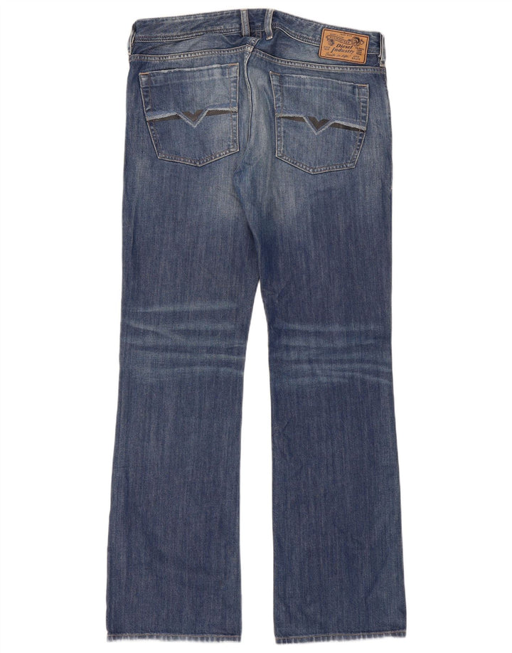 Diesel Męskie Zatiny Regular Bootcut Jeansy W34 L34 Niebieskie bawełniane