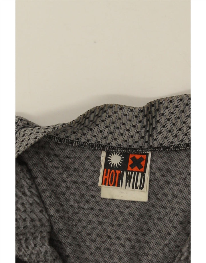 Męski dres w stylu vintage z grafiką Top IT 50 w kolorze średniej szarości
