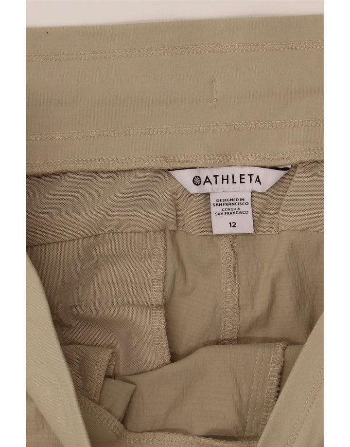 ATHLETA Womens Tracksuit Trousers Joggers US 12 Large  Beige Nylon Vintage Athleta and Second-Hand Athleta from Messina Hembry 