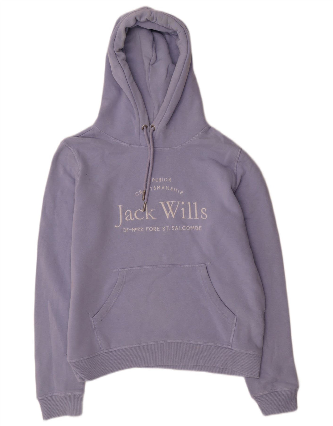 Damski sweter z kapturem i grafiką JACK WILLS UK 12, średni fiolet, bawełna