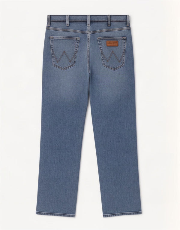 Wrangler Mens Utah Straight Jeans W36 L32 Blue Cotton