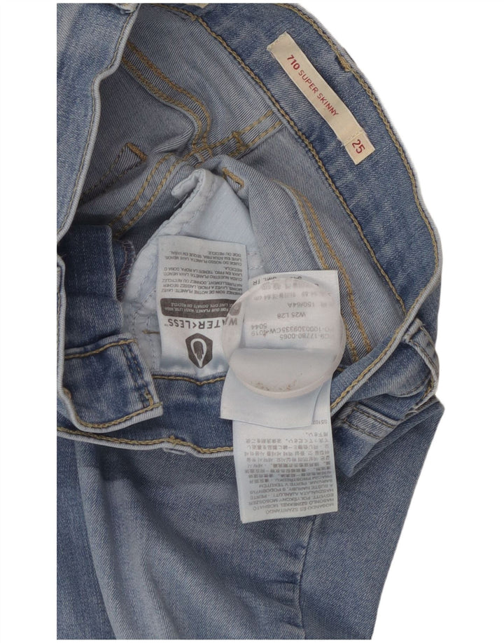 Damskie jeansy Levi's 710 Super Skinny W25 L28 Niebieska bawełna