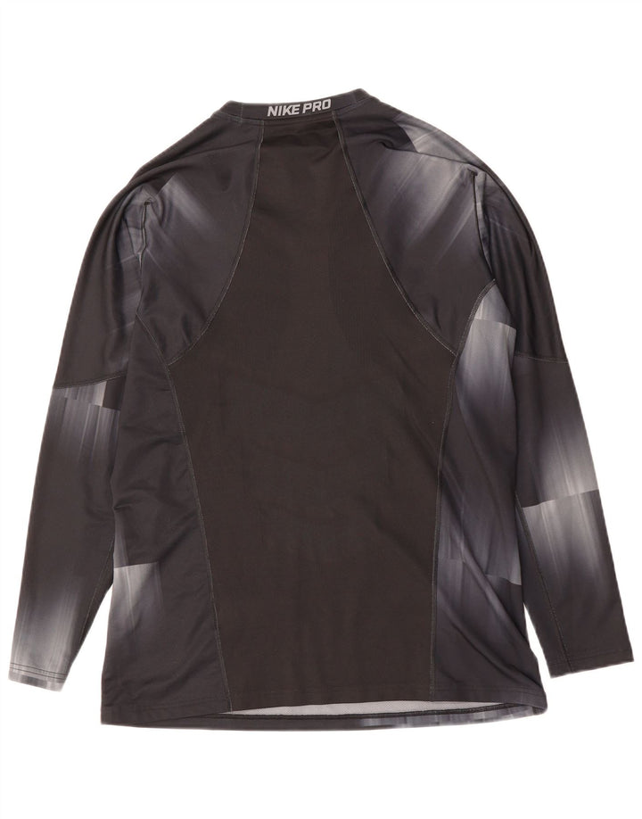 Męska koszulka NIKE z długim rękawem, duża, czarna, poliestrowa