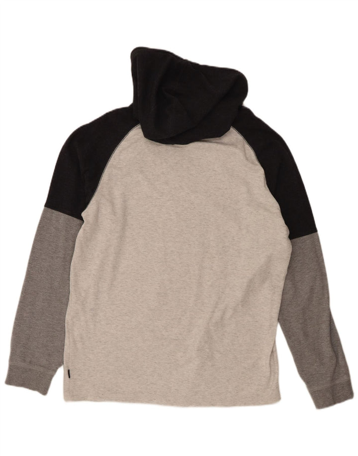 Męski top z kapturem Rip Curl, długim rękawem, średnioszary, bawełniany w blokach kolorów