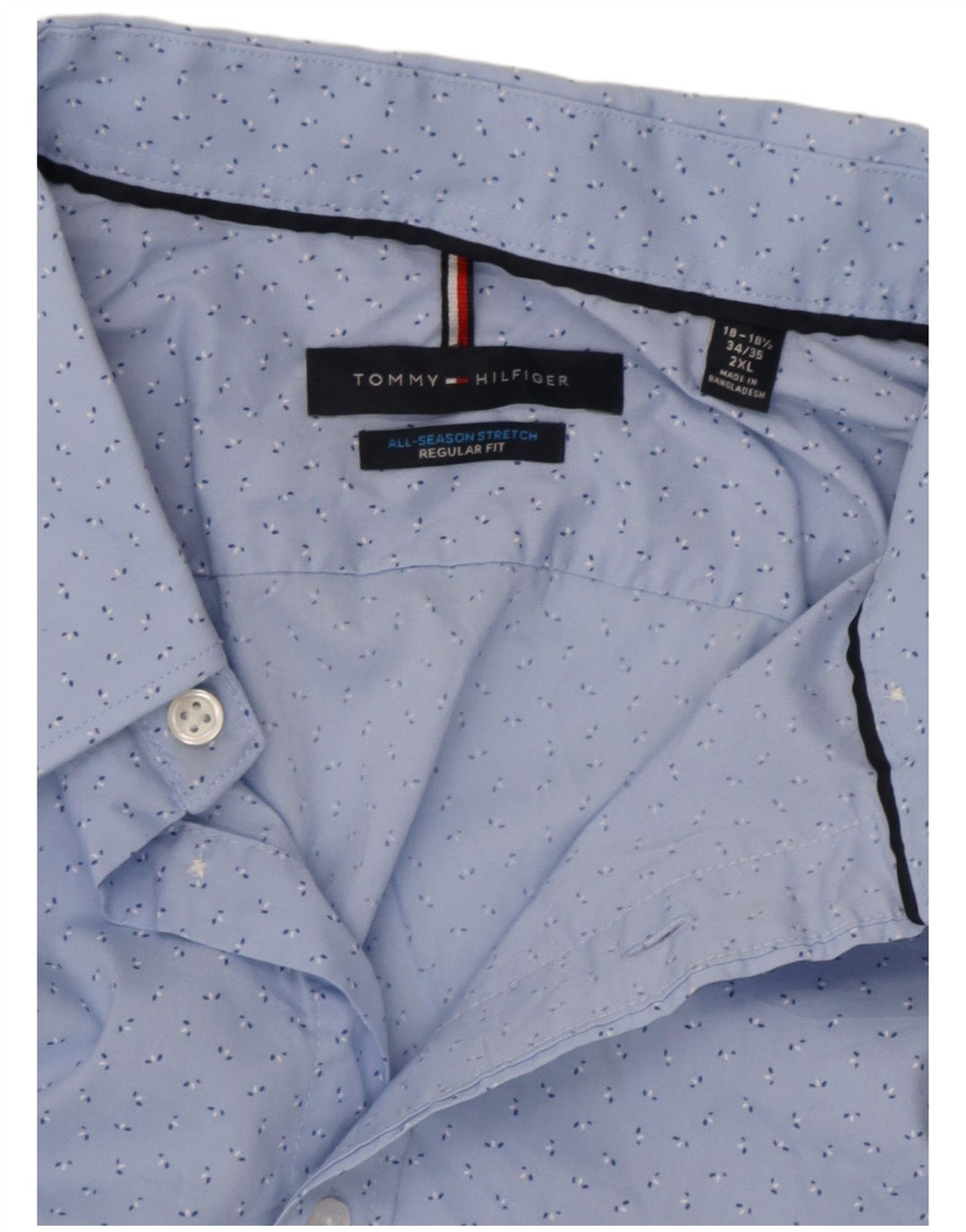 Koszula męska Tommy Hilfiger o regularnym kroju, rozmiar 18 1/2 2XL, niebieska w kropki