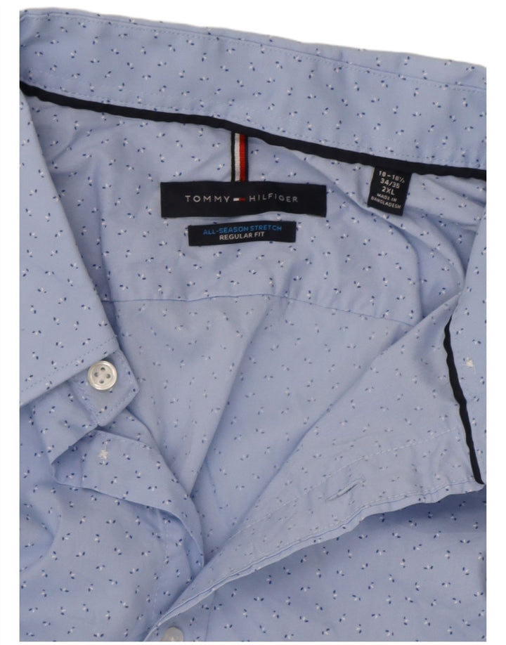 Koszula męska Tommy Hilfiger o regularnym kroju, rozmiar 18 1/2 2XL, niebieska w kropki