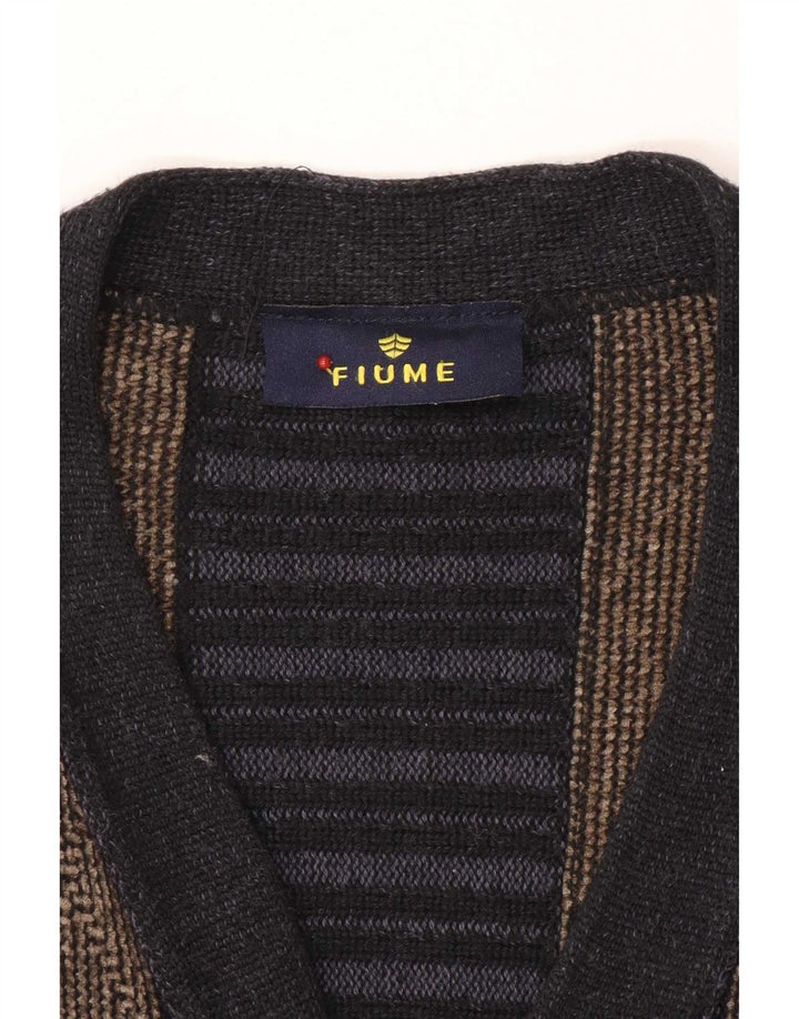 Męski sweter rozpinany Fiume IT 50 Średni granatowy Argyle/Diamentowy akryl