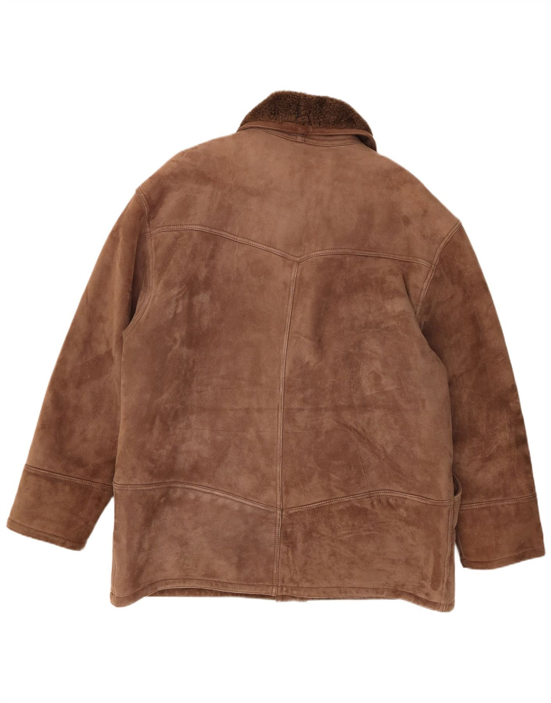 Vintage męska kurtka Shearling IT 54 2XL Brązowa kurtka Shearling