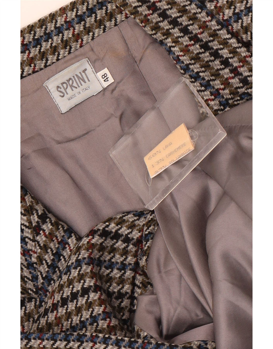 Vintage damska marynarka zapinana na 2 guziki IT 48 XL, wielobarwna pepitka