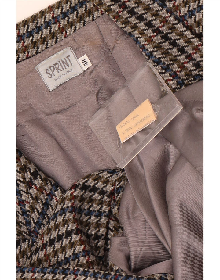 Vintage damska marynarka zapinana na 2 guziki IT 48 XL, wielobarwna pepitka