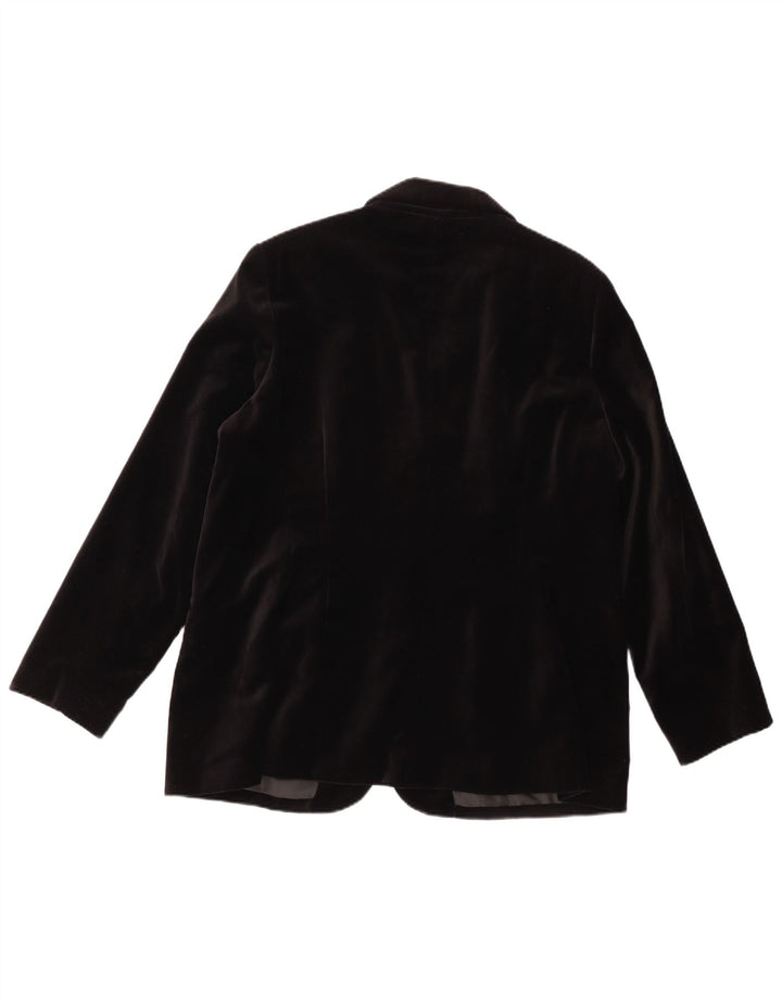 Damska aksamitna marynarka zapinana na 2 guziki UK 22 3XL