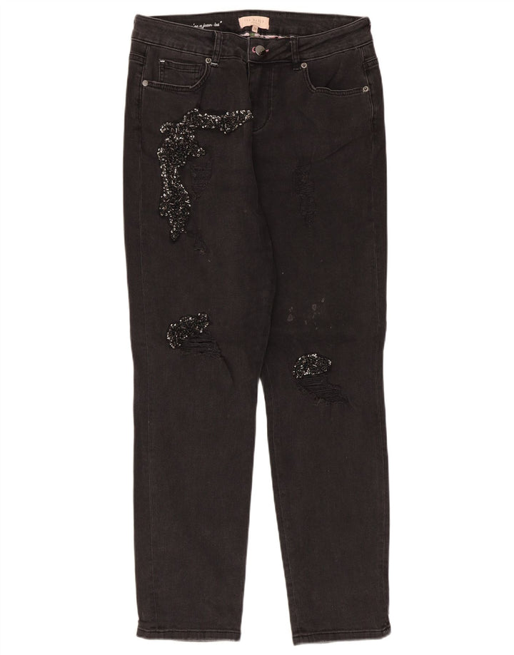 Damskie jeansy Ted Baker w trudnej sytuacji W28 L28, czarne, bawełniane
