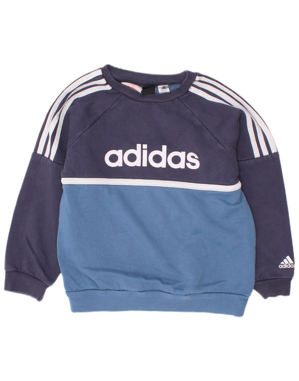 Adidas Chłopięca bluza z grafiką, 2-3 lata, granatowa, z blokami kolorów