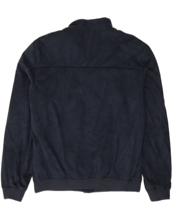 LUCA D'ALTIERI Mens Bomber Jacket IT 54 2XL Navy Blue Polyester Vintage Luca D'altieri and Second-Hand Luca D'altieri from Messina Hembry 