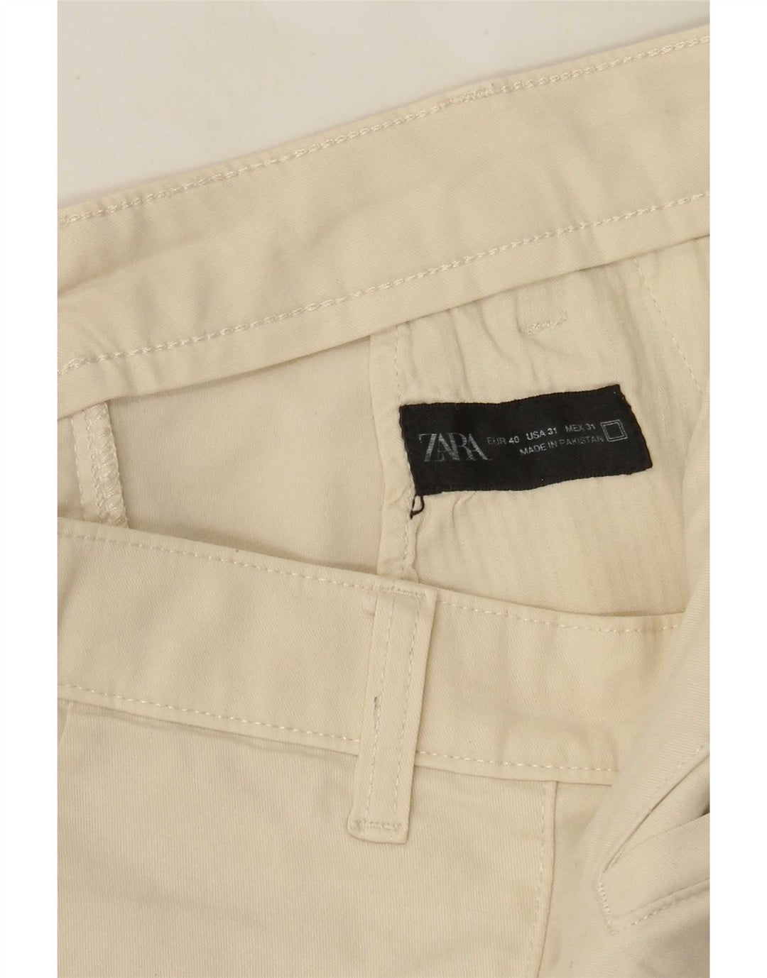 Męskie spodnie chino Zara EU 40 Medium W31 L30 Beżowe