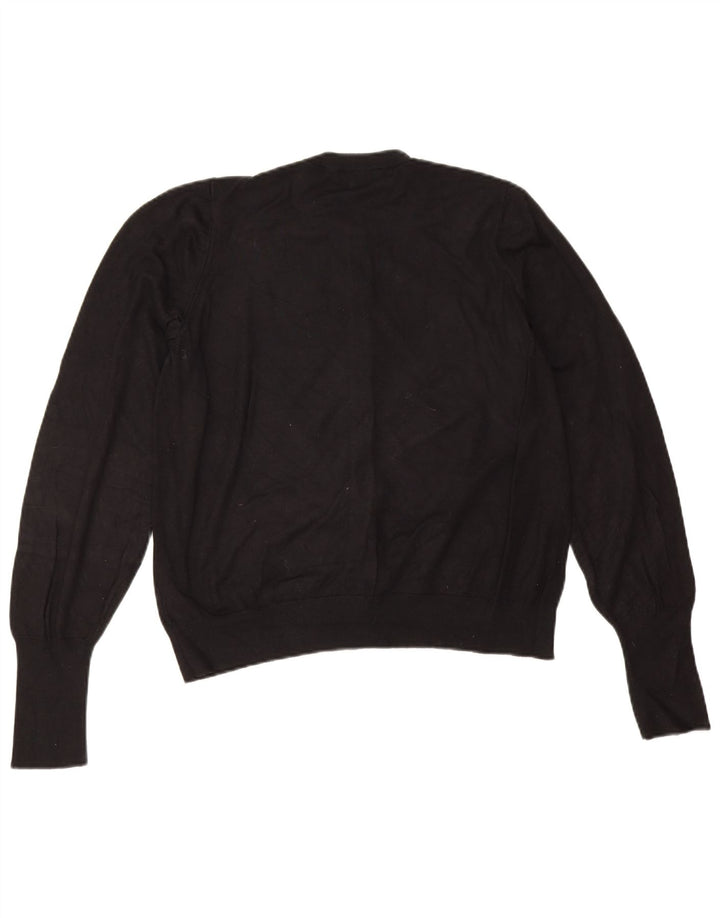 Marks & Spencer Damski sweter kardigan UK 16, duża, czarna wiskoza
