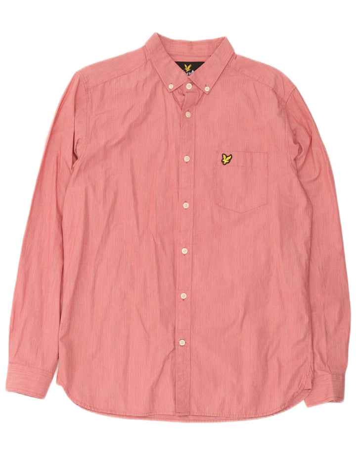Koszula męska Lyle & Scott, średnia, różowa, bawełniana