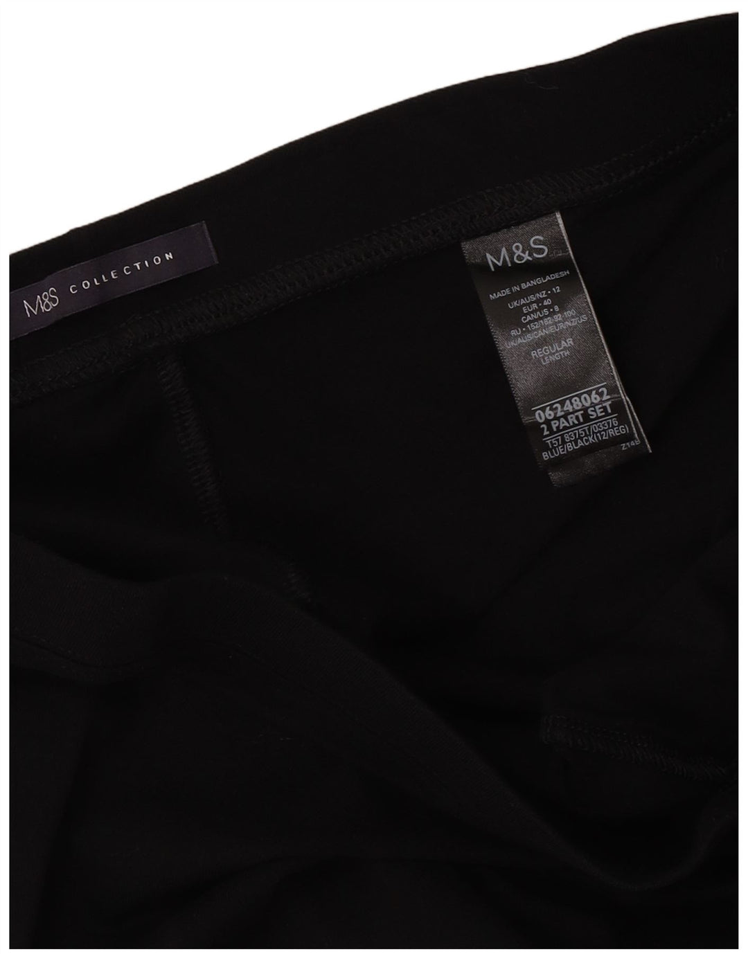 Legginsy damskie Marks & Spencer UK 12, średnie, czarne, bawełniane