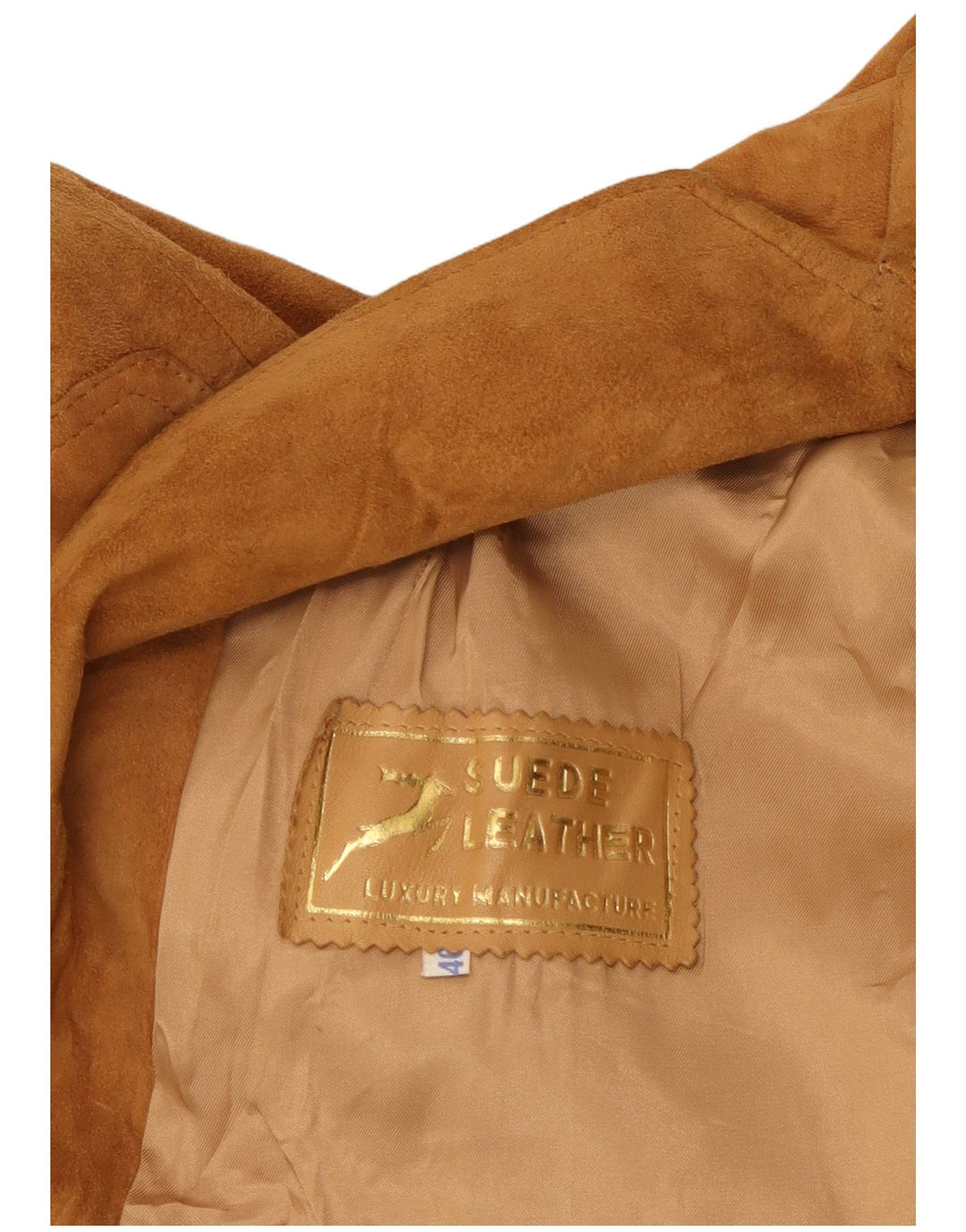 Damska kurtka zamszowa VINTAGE IT 46 duża beżowa skóra