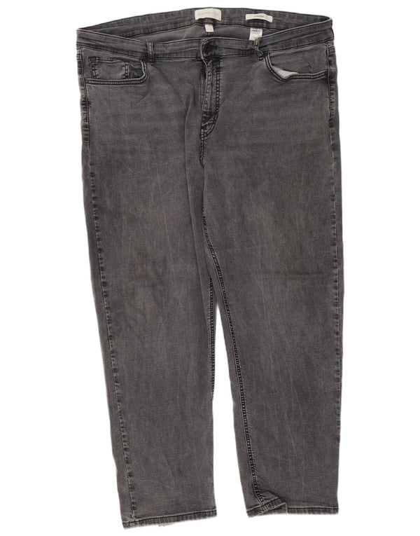 Marks & Spencer Damskie Per Una Straight Jeansy UK 22 3XL W42 L28 Szare