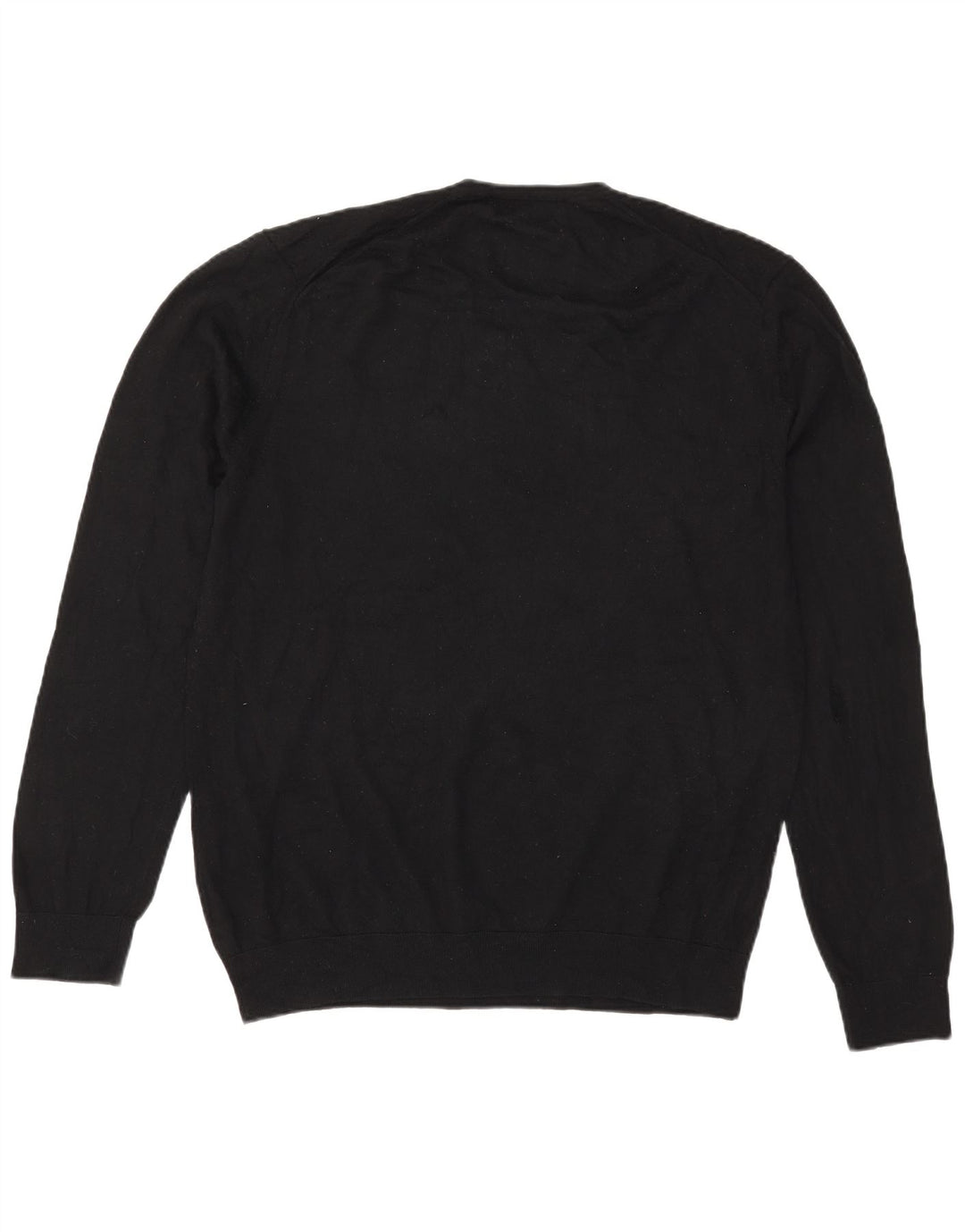Marks & Spencer Męski sweter z dekoltem w kształcie litery V, XL, czarna, wełna merynosów