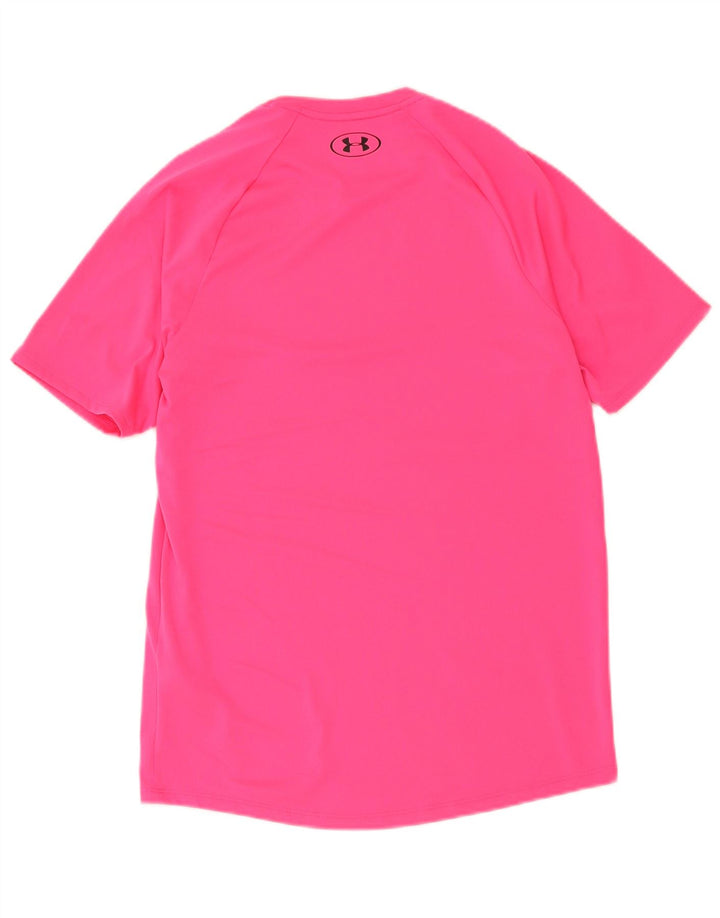 Under Armour Męski T-shirt Top Mały Różowy Poliester