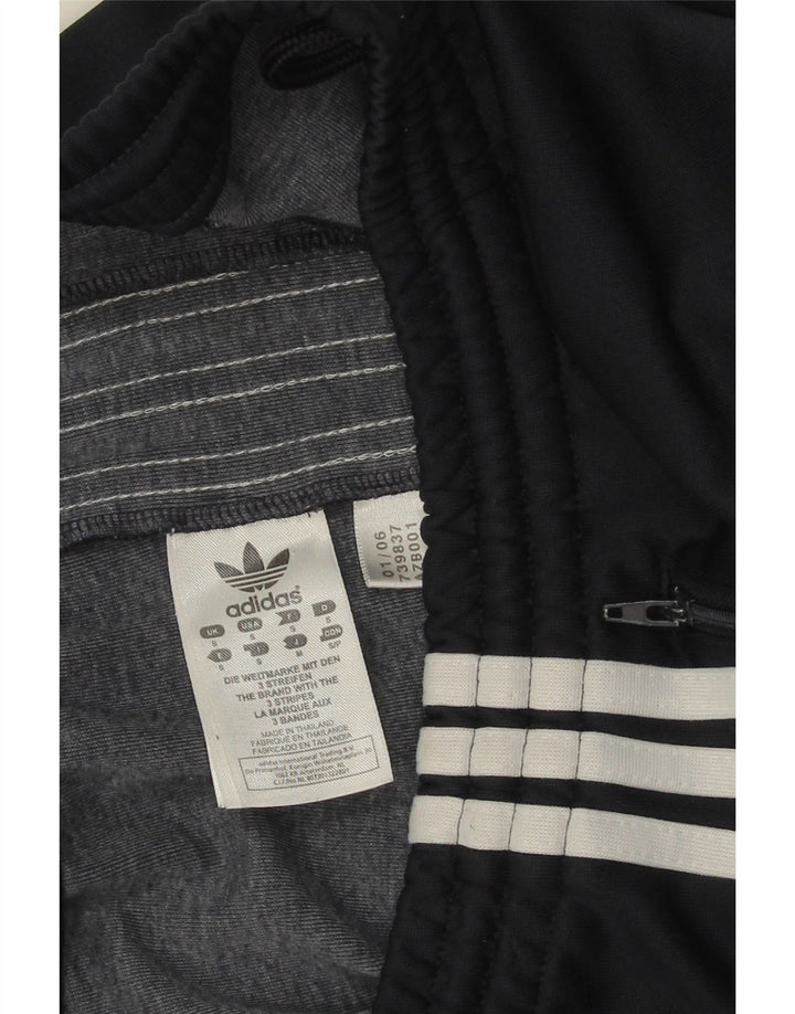 Męskie spodnie dresowe Adidas z grafiką, małe, czarne, poliestrowe