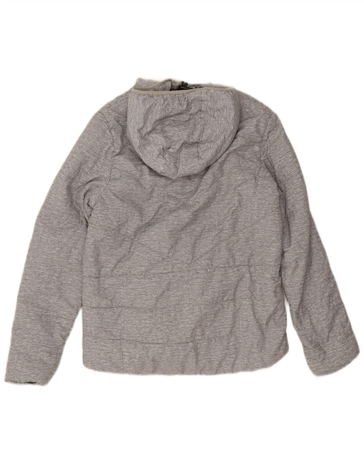 Damska kurtka New Balance Sherpa z kapturem UK 14, średnioszara, w jodełkę