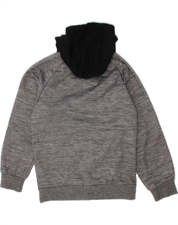 MCKENZIE Boys Zip Neck Hoodie Jumper 7-8 Years Grey Colourblock Polyester Vintage Mckenzie and Second-Hand Mckenzie from Messina Hembry 