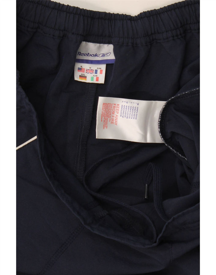 Damskie spodnie dresowe Reebok Capri UK 18 XL, granatowe, poliestrowe