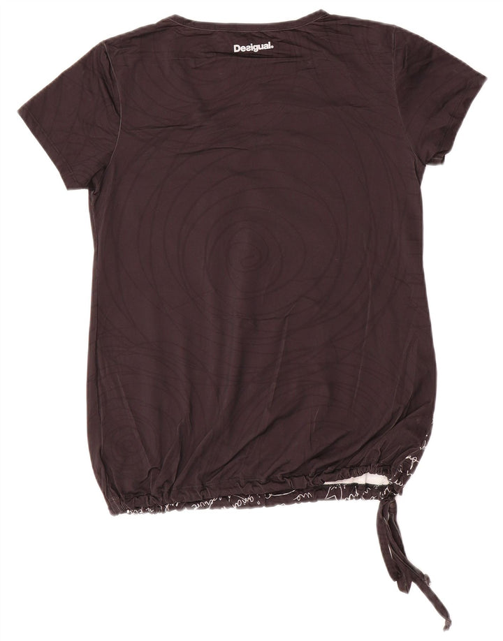 Damska koszulka z grafiką Desigual Top UK 10 Small, czarna, poliamid