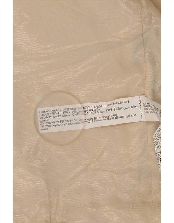 Damski płaszcz oversize Zara UK 16, duży, beżowy, poliester