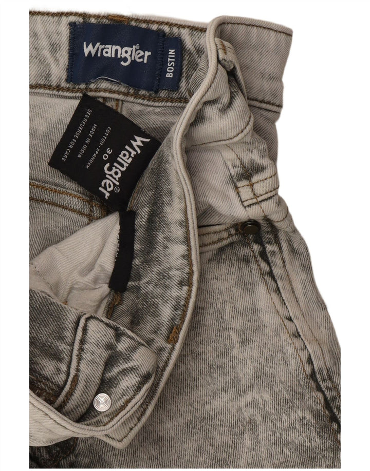 WRANGLER Mens Bostin Slim Jeans W30 L33 Grey Cotton