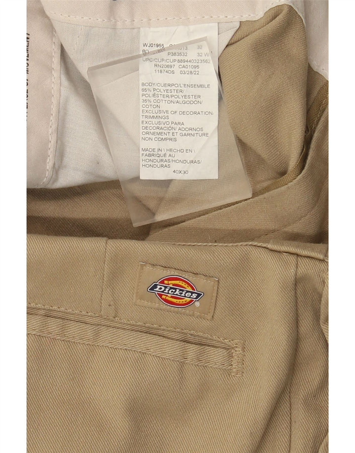 Męskie proste spodnie chino Dickies W40 L30 beżowy poliester