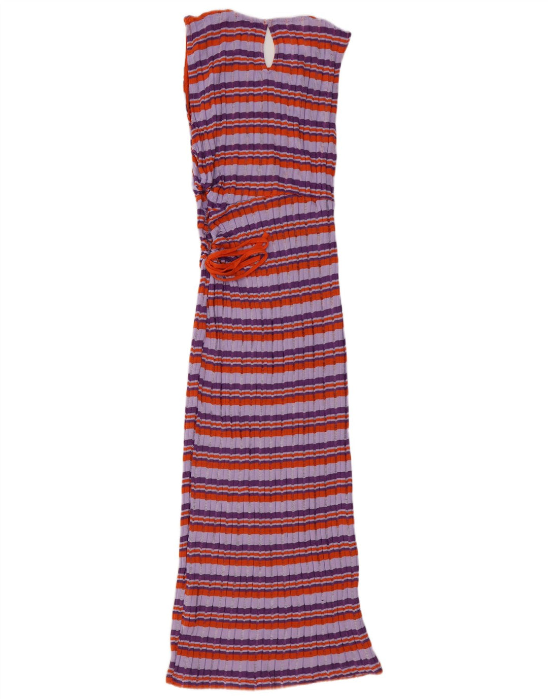 Damska sukienka sweterkowa bez rękawów ZARA UK 12, poliester w fioletowe paski