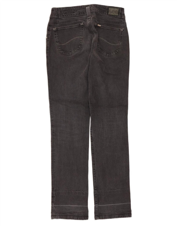 Damskie jeansy Lee Leola Straight W30 L33 Czarne bawełniane