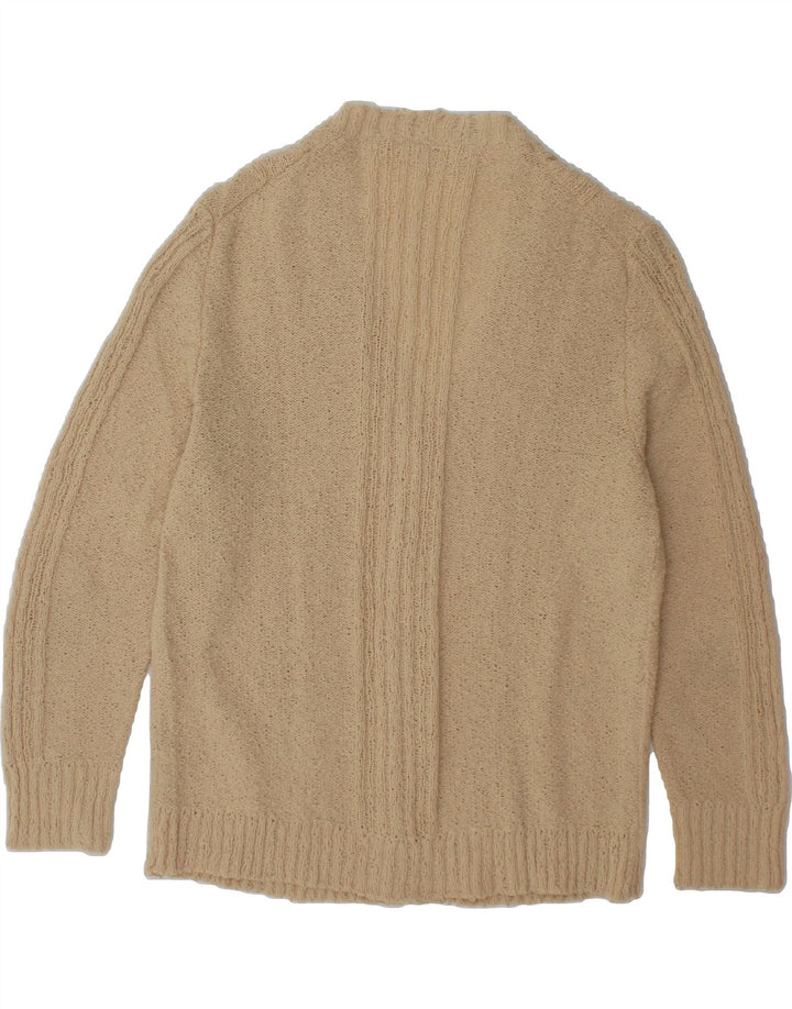 VINTAGE Womens Cardigan Sweater UK 12 Medium Beige Vintage Vintage and Second-Hand Vintage from Messina Hembry 