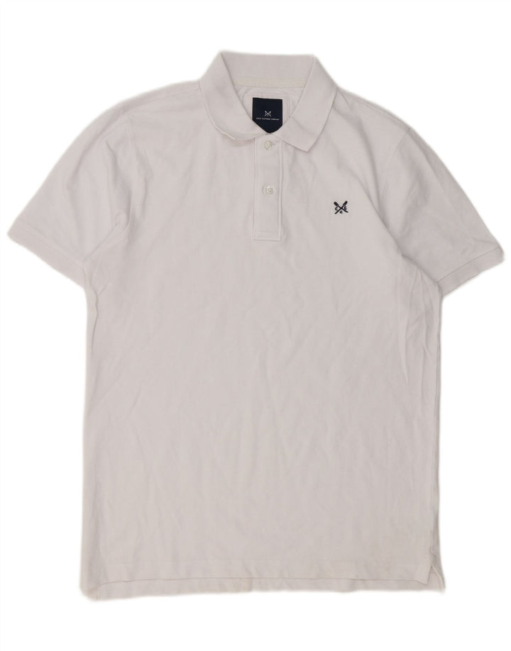 Crew Clothing Męska koszulka polo, duża, biała, bawełniana
