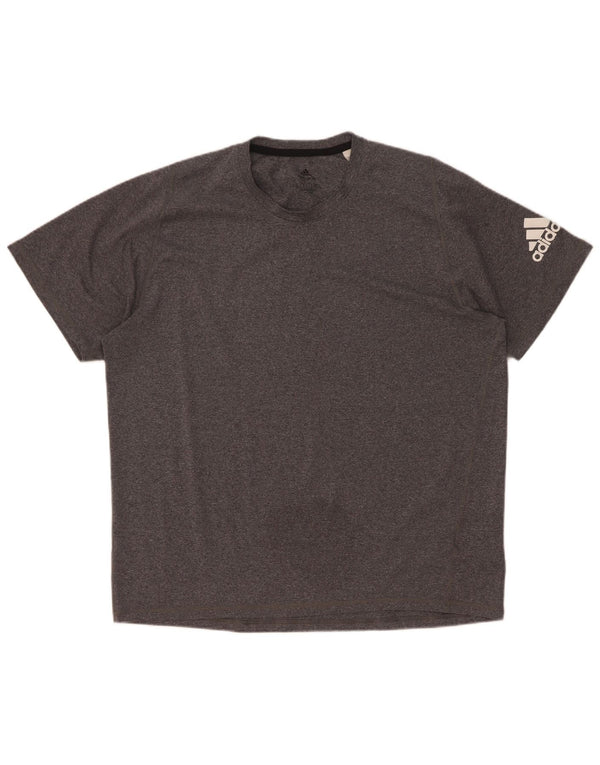 Adidas Męski T-shirt Aeroready Top XL Szary, nakrapiany poliester