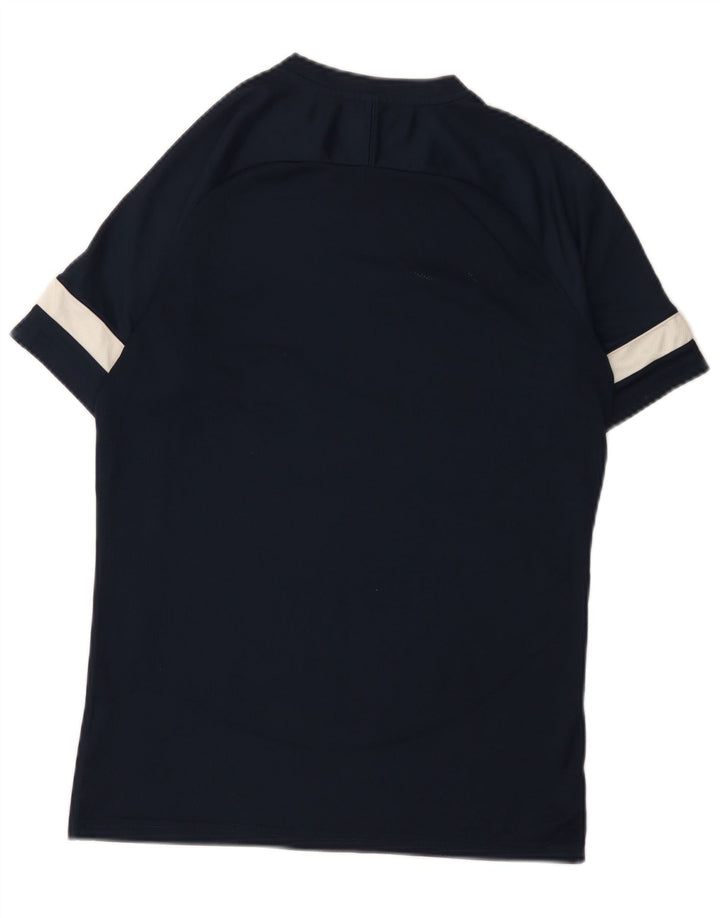Męska koszulka Nike Dri Fit Top, średni granatowy poliester z blokami kolorów